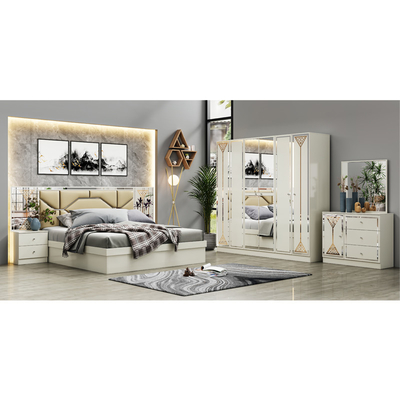 Desain Baru Grosir Set Kamar Tidur Dua Kamar Tidur Kayu Rumah Mewah Bingkai Kayu Murah Ukuran King Modern Furniture Set Kamar Tidur