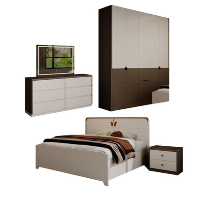 Modern 3 5 Star Hotel Set Kamar Tidur Lengkap Tempat Tidur Kayu Ranjang Double Home Storage Spacing Saving King Size Luxury Bedroom Furniture Set