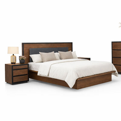 American Simple Solid Wood Bedroom Sets Adjustable Double Bed Home Storage Frame Kayu Raja Ukuran Furnitur Kamar Tidur Lengkap