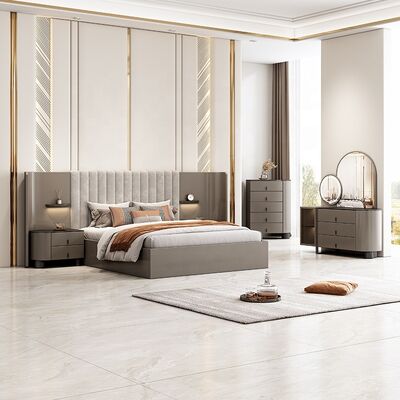 Juego De Muebles Para Dormitorio Modern Furniture Set Kamar Tidur Hotel Mewah Master Kamar Raja Ukuran Tempat Tidur Rumah Furniture Set Kamar Tidur