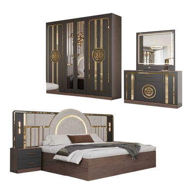 Set Furnitur Kamar Tidur Modern Grosir Murah Lengkap Ukuran King Suite Kamar Tidur Bingkai Kayu Mewah Rumah Set Kamar Tidur Turki