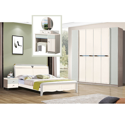 ODM OEM Minimalis Kamar Tidur King Set Tempat Tidur Kayu Solid Ganda 1800 * 2000mm