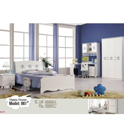 MDF PU Kaca Biru Anak Laki-laki Kamar Tidur Anak Set 961 OEM