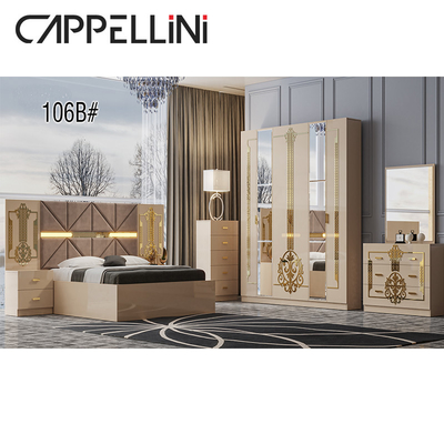 Set Kamar Tidur Minimalis Furniture Kayu Solid Perakitan Sederhana Untuk Hotel Villa