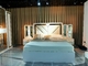 Kayu MDF Rumah Kamar Tidur Furniture Lemari Tempat Tidur King Oak Abu-abu Putih Set Ukuran Penuh