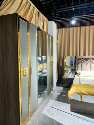 Furnitur Hotel Kayu MDF Set Tempat Tidur King Tunggal Furnitur Kamar Tidur Modern