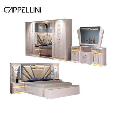 Desain Modern Kayu Frame Double King Size Set Tempat Tidur Mewah Rumah Klasik Kayu Mewah Mdf Set Kamar Tidur Lengkap Furnitur