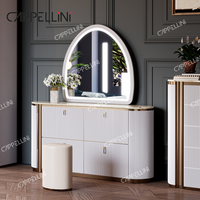 Modern Villa Putih Kayu Ukuran Raja Bedroom Sets Rumah Double Ratu Mewah Kayu Full Bedroom Furniture Set