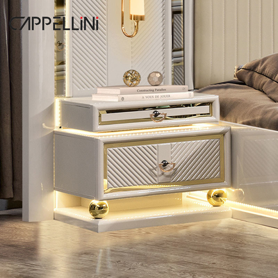 Luxury Frame Kayu Ukuran Raja Kulit Kamar Tidur Set Double Home Queen Kayu Modern Full Kamar Tidur Furniture Set