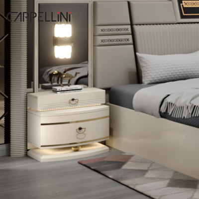 Modern Klasik Ukuran Raja Set Tempat Tidur Kulit Double Queen Royal Mewah Modern Kayu Mdf Set Kamar Tidur Lengkap Furnitur