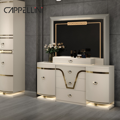 Modern Klasik Ukuran Raja Set Tempat Tidur Kulit Double Queen Royal Mewah Modern Kayu Mdf Set Kamar Tidur Lengkap Furnitur