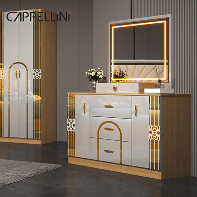 Grosir Rumah Ruang Guru Ukuran Raja Tempat Tidur Double Modern Luxury Kulit Kayu Mdf Full Queen Mebel Kamar Tidur Murah Set