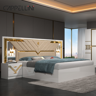 Foshan Grosir Set Lengkap Ukuran Raja Kamar Tidur Kulit Ganda Rumah Kayu Murah Ratu Modern Mewah Kamar Tidur Sets Furnitur