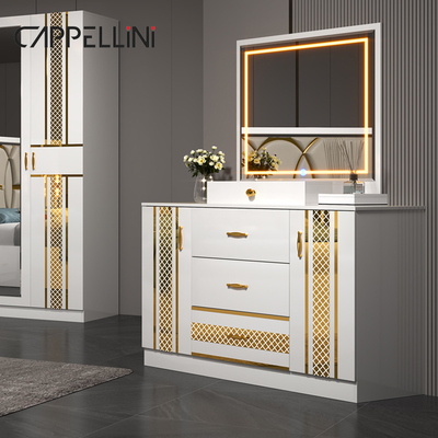 Grosir Murah Harga Mewah Kayu Ukuran Raja Kulit Tempat Tidur Double Master Room Rumah Mewah Full Mdf Set Kamar Tidur Furnitur