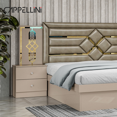 Harga Murah Ukuran Ratu Papan Kepala Kayu Modern Kulit Kamar Tidur Rom Suite Mewah Ukuran Raja Mdf Set furnitur kamar tidur lengkap