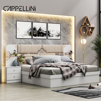 Grosir Harga Murah Classic Ratu Kulit Tempat Tidur Mewah Rumah Lain Ukuran penuh Raja Kayu furnitur kamar tidur Set