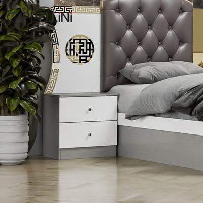 Simple Modern Double King Size Kulit Kamar Tidur Suite Rumah Mewah Ratu Kayu Mdf Set Perabotan Kamar Tidur Lengkap