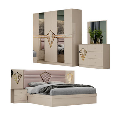 Murah Kualitas Tinggi Kamar Master Kayu Frame Double Bed Set Rumah Modern Mewah Lengkap Kayu Ukuran Raja Set Kamar Tidur Furnitur