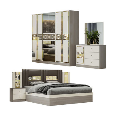 Modern sederhana Kayu Frame Ukuran Raja ranjang Kamar master lengkap Rumah ganda Mewah Modern furnitur kamar tidur Set