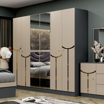 Grosir Murah Frame Kayu Mewah Set Ranjang Ukuran Raja Ganda Modern Rumah Turki Kayu MDF Set Kamar Tidur Lengkap Perabotan