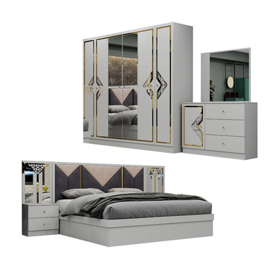 Frame Kayu Berkualitas Tinggi Modern King Size Double Bed Home Suite Queen Full Luxury furnitur Kamar Tidur Kayu Turki