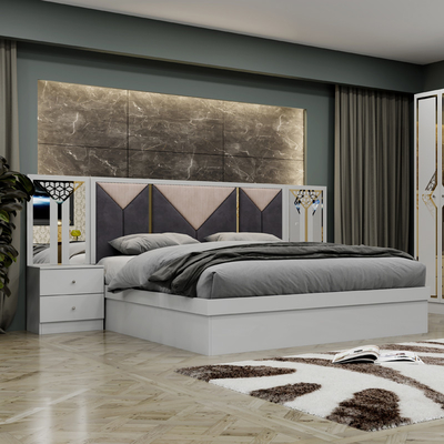 Frame Kayu Berkualitas Tinggi Modern King Size Double Bed Home Suite Queen Full Luxury furnitur Kamar Tidur Kayu Turki