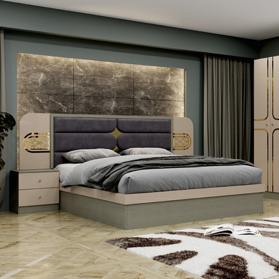 Harga Grosir Murah Gaya Turki Kayu Ukuran Raja Tempat Tidur Hotel Kerangka Kayu Ganda Rumah Modern Mewah Set Perabotan Kamar Tidur Lengkap