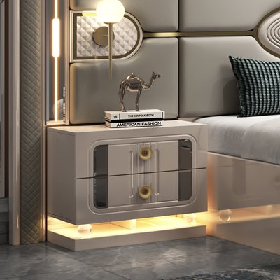 Modern Luxury Frame Kayu Double King Size Bed Set Villa Home Master Room Ratu Kulit Kayu Mdf Full Furniture Set Kamar Tidur