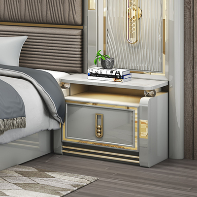 Modern lengkap Kulit Kayu Ukuran Raja Tempat tidur 5 Piece Sets Double Master Room Queen Full Luxury Rumah Kamar Tidur Furniture Set