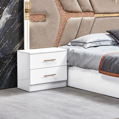 Turkish Luxury Style Frame Kayu Ukuran Raja Set Tempat Tidur Led Headboard Modern Klasik Full Home Set Kamar Tidur Kayu Furnitur