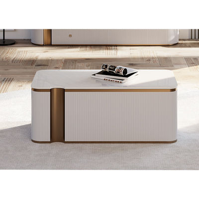 Modern Luxury TV Cabinet Kayu Dan Meja Kopi Set Rumah Furnitur Ruang Tamu TV Kayu Stand Dengan Penyimpanan