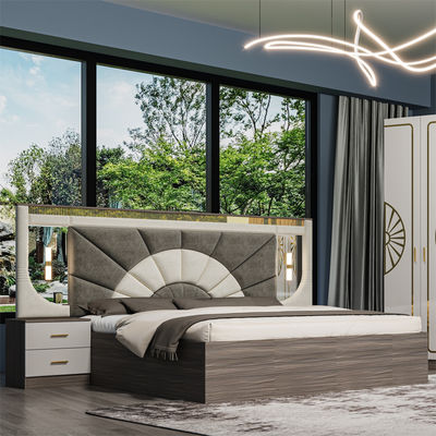 Chambre a Coucher Complet De Luxe Bedroom Sets Modern Luxury king Size Bed Double Home Room Wooden Frame Bedroom Furniture Set