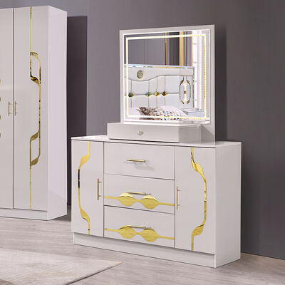 Desain Baru Frame Kayu Raja Ukuran Set Kamar Tidur Furnitur Kamar Tidur Double Modern Mewah Kayu Full Home Furniture Set Kamar Tidur