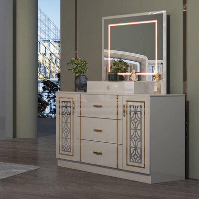 Grosir Murah Full 5 Piece furnitur kamar tidur modern set rumah apartemen lengkap rangka kayu ganda mewah king size tempat tidur