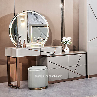 Rumah sederhana Kerangka Kayu Ganda Kulit King Bed Modern Kayu Mewah Ukuran Ratu Set Perabot Kamar Tidur