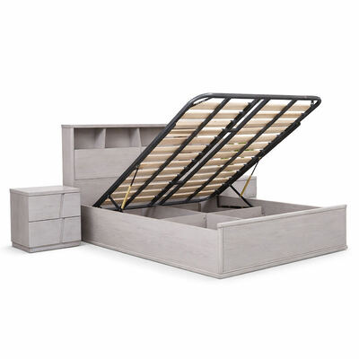 Modern Komplit Kamar Tidur Sets Master Kamar Raja Ukuran Ranjang Double Hotel Rumah Penyimpanan Solid Frame Kayu Mewah furnitur kamar tidur Set