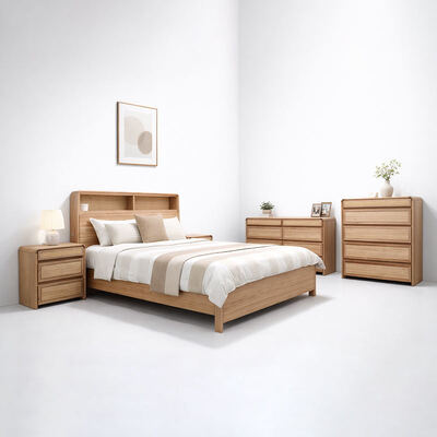 American Classic Solid Wood Complete Bedroom Set King Size Bed Double Home Room Modern Meubel Rumah Kayu Mewah