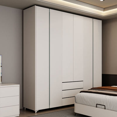 Premium King Size Set Kamar Tidur Kayu dengan Storage, Menawarkan Suasana Minimalis yang Nyaman untuk Kamar Tidur Modern Mewah