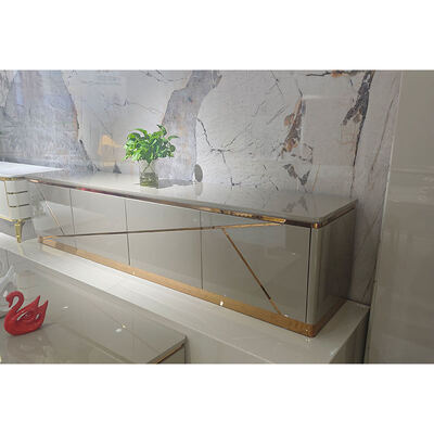 Desain Modern Kayu Ruang Tamu TV Lemari Penyimpanan Rumah Furnitur Gaya Mewah Tv Stand MDF Kayu