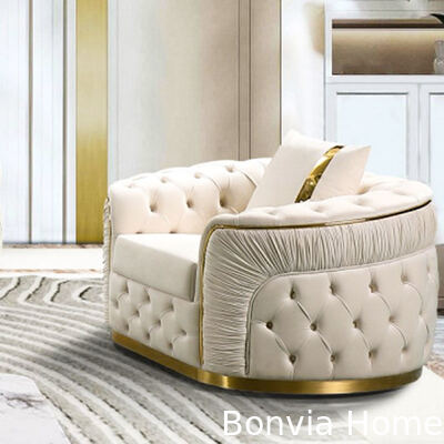 High End Custom Luxury Villa 3 2 1 Seater Sofa Set Furniture Living Room Modular Italia Desain Modern Kain Sofa Bagian