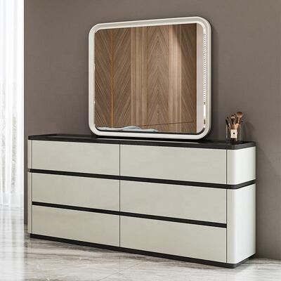 Chambre a Coucher Kompleks Ruang Tidur Mewah Set Headboard King Ukuran Terang Bingkai Kayu Set Perabotan Kamar Tidur Modern Double