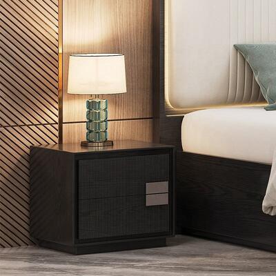Minimalis King Size Bed Luxury Bedroom Sets Hotel Apartemen Frame Kayu Modern Furnitur Kamar Tidur Set dengan Lemari Sisi Komoditas