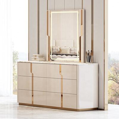 Desain Baru Mewah Ukuran Raja Tempat Tidur Double Modern Furniture Set Kamar Tidur Kayu Set Kamar Tidur Dengan Meja Pakaian Pintu Pintu Pintu