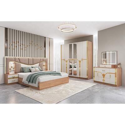 Meuble De Chambre Modern furnitur kamar tidur Set king Size Bed Frame Kayu Rumah Mewah lengkap furnitur Turki set kamar tidur