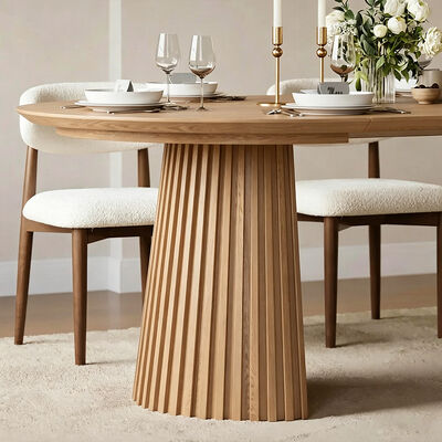 Ensemble De Table Manger Meja makan modern yang dapat diperluas Set 6 kursi Meja makan Meja makan lipat kayu 4 kursi
