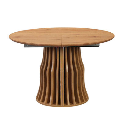 Grosir Meja Makan Kayu Modern Dapat Diperpanjang Furnitur Ruang Makan Lipat Meja Makan Sederhana Bulat Dapat Disesuaikan