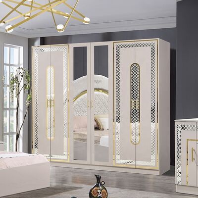 Set Kamar Tidur Lengkap Tempat Tidur Ukuran King Set Kamar Tidur Suite Bingkai Kayu Furnitur Kamar Tidur Mewah Modern