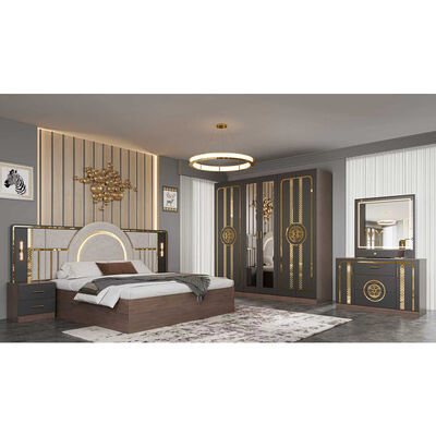 Set Furnitur Kamar Tidur Modern Grosir Murah Lengkap Ukuran King Suite Kamar Tidur Bingkai Kayu Mewah Rumah Set Kamar Tidur Turki