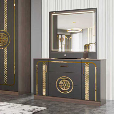 Set Furnitur Kamar Tidur Modern Grosir Murah Lengkap Ukuran King Suite Kamar Tidur Bingkai Kayu Mewah Rumah Set Kamar Tidur Turki