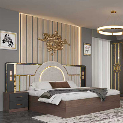 Set Furnitur Kamar Tidur Modern Grosir Murah Lengkap Ukuran King Suite Kamar Tidur Bingkai Kayu Mewah Rumah Set Kamar Tidur Turki